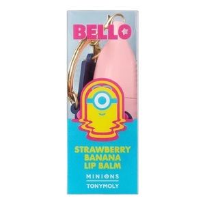 TonyMoly x Minions Lip BELLO Balm Keychain Strawberry Banana